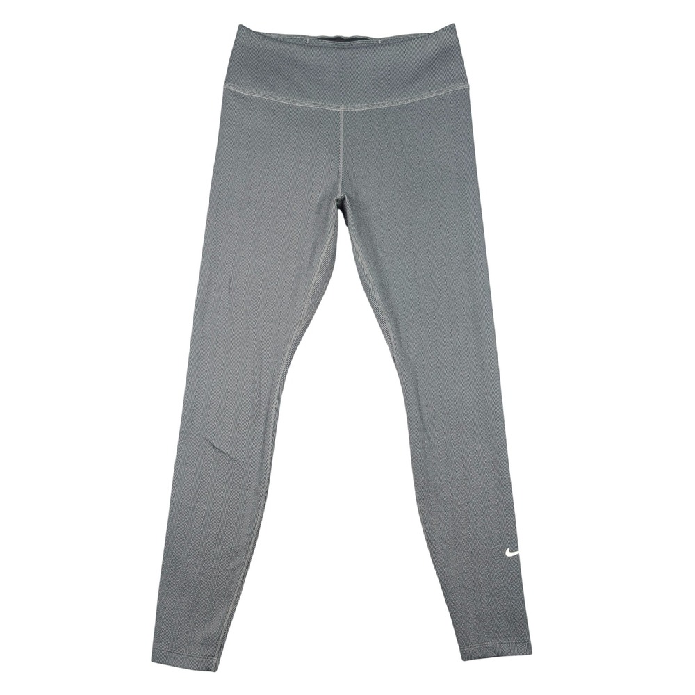Nike Leggings Womens S Grey Therma-FIT Herringbone High Rise Tights DD6596-010
